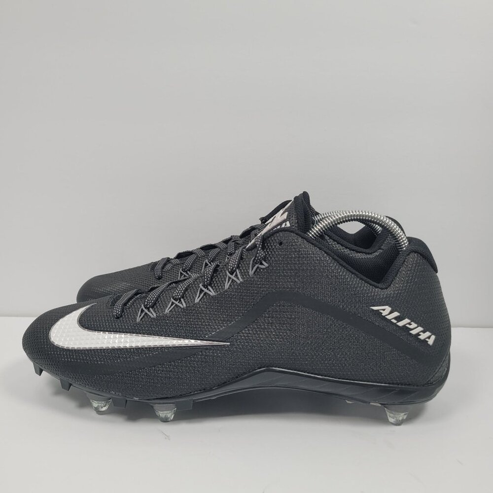 Nike Alpha Pro 2 TD Men's Black Football Cleats 719934-010 US Size 15 Like New - Picture 2 of 8